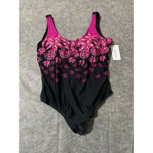 Meet Curve Swimsuit Gradient Exploded Floral Sport One Piece Suit 4XL